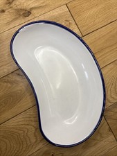 Vintage Surgical Enamel Kidney Shaped Soap Dish, Key Bowl, Collectable 