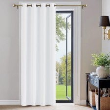 One Piece Door Curtain 84 inch White Polyester Blackout Thermal Bed &Living Room