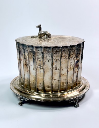 Antique silver plate footed - antique,
