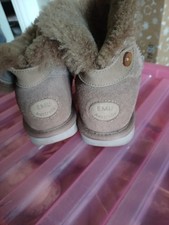 Emu Mushroom Suede Fully Sheepskin Lined Ankle Boots.