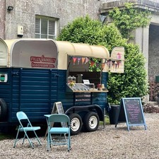 Vintage ice cream horse box - ice,
