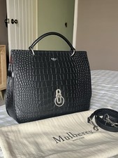 Mulberry - Black Croc - Large