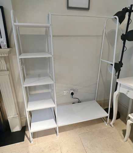 Open wardrobe clothes rail - open,
