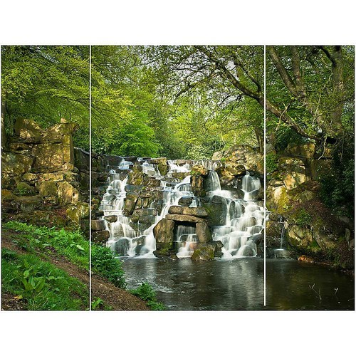 Waterfall triptych printed - waterfall,