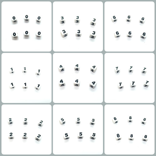 7mm cube white - 7mm,
