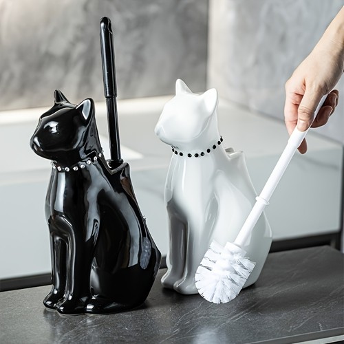 Elegant ceramic toilet - toilet, brush
