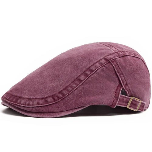 Vintage cotton beret flat cap - cotton,