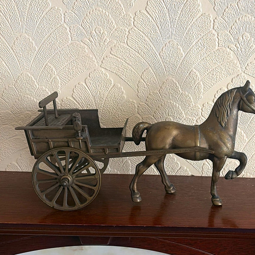 Vintage solid bronze horse - vintage,