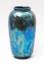 Ruskin Pottery blue lustre shouldered vase with mottled glaze, 1924