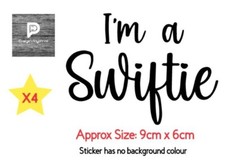 4 X SWIFTIE VINYL STICKER CAR