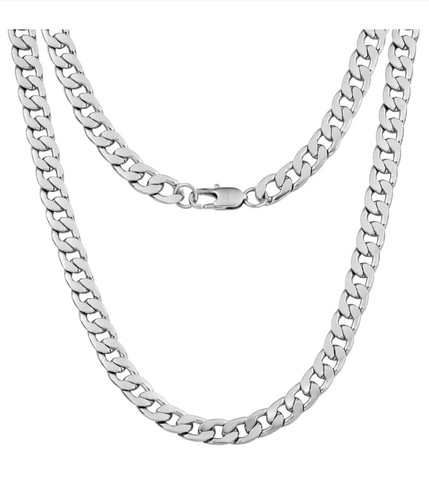 Mens chain necklace silver - chain,