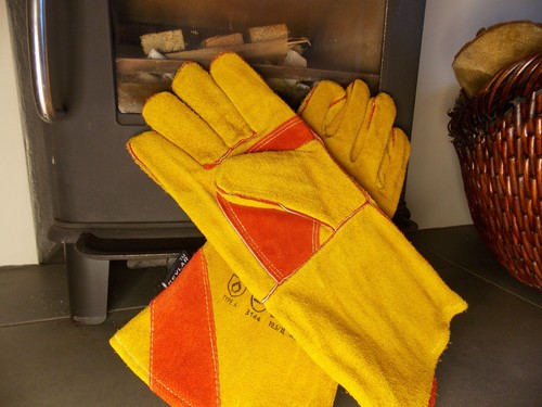 Wood stove gloves - wood,