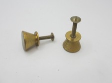 Vintage Brass Cabinet Knobs Drawer Handles Pulls Old Cupboard Mid Century Deco