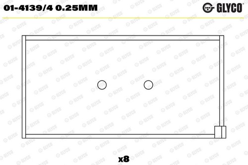 Connecting rod bearing glyco - bearing,