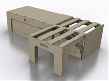 Shape sliding camper van bed - camper,