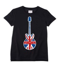 UNION JACK GUITAR UNISEX KIDS T-SHIRT - Britpop Paul Weller Noel Gallagher Oasis