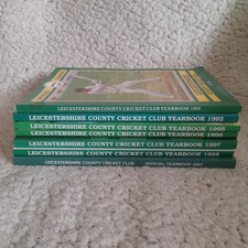 Leicestershire County Cricket Club Official Yearbook x7 89,92,95,96,97,98,07