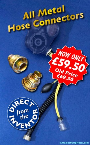 Gas mask hose with - gas, pump