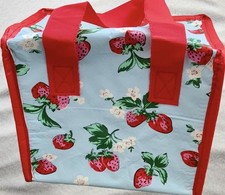 NEW Cath Kidston Mini Blue Strawberry Insulated Cool Bag Lunch Box Summer BBQ
