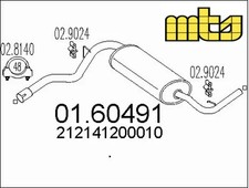 EXHAUST MUFFLER 01.60491 MTS I