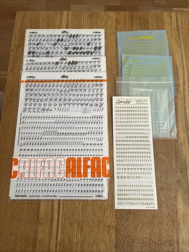 Letraset sheets similar 7x - sheets, or