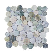 Sea Green Penny Round Mosaic