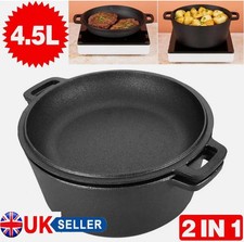 2 in 1 4.5L Cast Iron Dutch