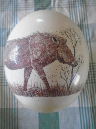 Decorated large ostrich - decorated,