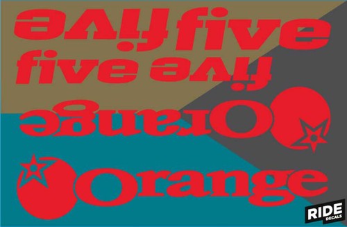 Orange five frame decal - decal, //
