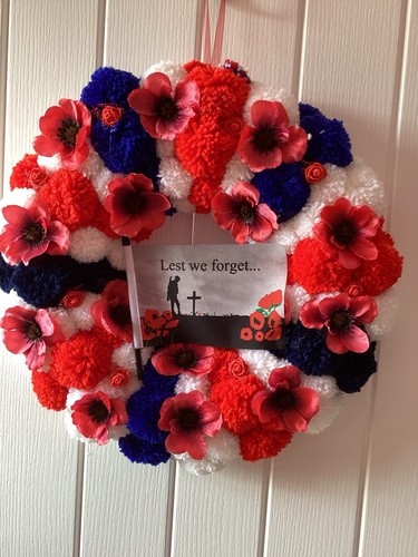 Large red white - red, &