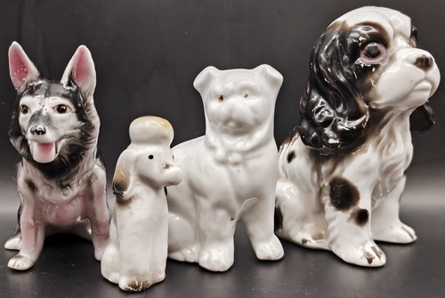 Vintage porcelain ceramic - porcelain, dog