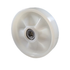 D200x50mm White Nylon Pallet Truck Steer Wheel W50mm hub