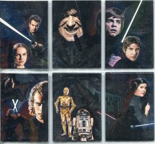 Star Wars Galaxy 4 Complete Etched Foil Puzzle Chase Card Set 1-6