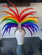 Rainbow Feather Pride Headpiece / Showgirl Headresses