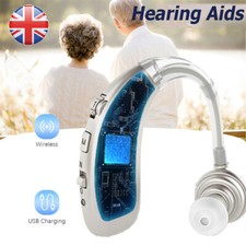 Rechargeable Digital Hearing Aid Adjustable Sound Voice Amplifier Behind Ear NEW