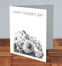 Dalmatian dog Fathers Day Card