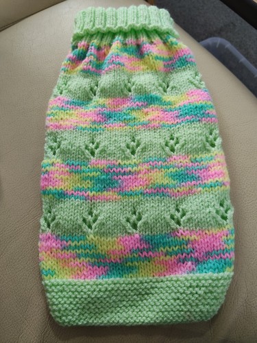 Hand knitted dog jumper coat - knitted,