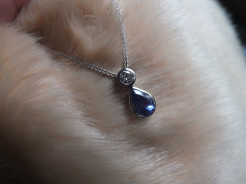 Tanzanite diamond pendant - &,