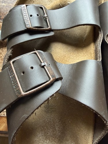Leather summer sandals - leather, by