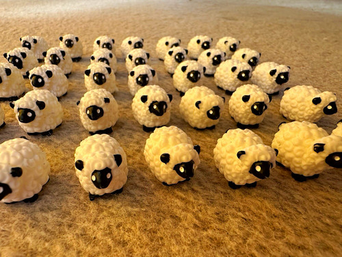 Miniature sheep figurines - miniature,