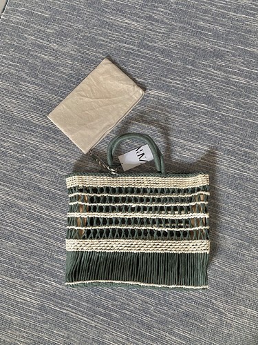 Zara green and ecru braided - zara,