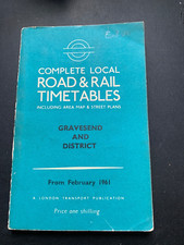 London Transport Road & Rail Timetable - Gravesend - Feb 1961