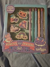 Smiggle Pencil And Erasers Set