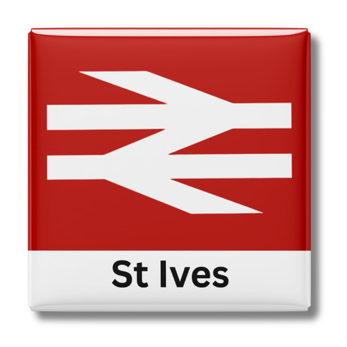 Ives train station sign - train,