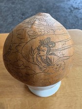 Chinese etched gourd - , moon