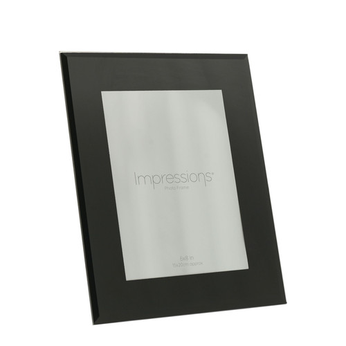 Photo frame black glass plain - photo,