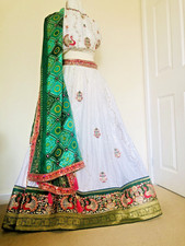 2025 Navratri Traditional silk Navratri Garba Chaniya/Lehenga Choli bandhani UK
