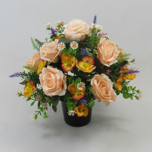 Artificial silk flowers - , grave