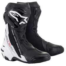 Alpinestars Supertech R (Latest Version) Motorcycle Motorbike Boots Black White