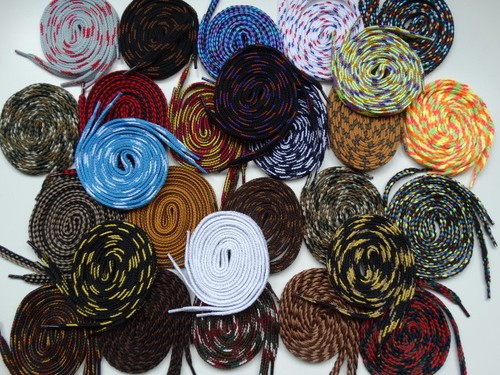 Laces flat mixed multi - mixed, colour